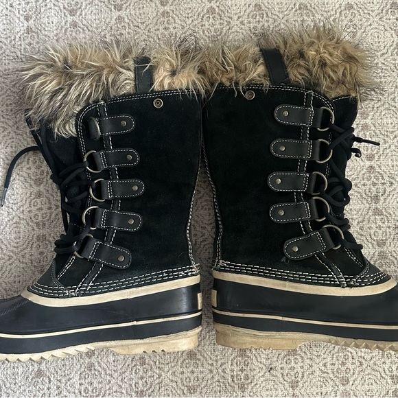 Sorel Joan Of Arctic Women’s Black Suede Winter Boots - Picture 7 of 9